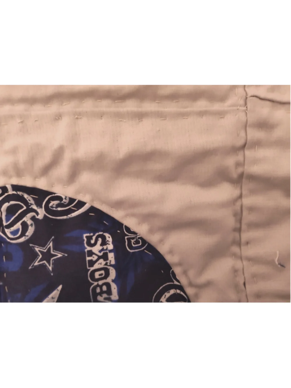 Hand Crafted Hand Stitched Dallas Cowboys Quilt 60in x 60in